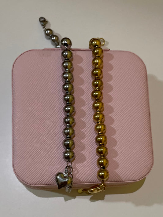 Bracciale sonaglio con cuore 8mm