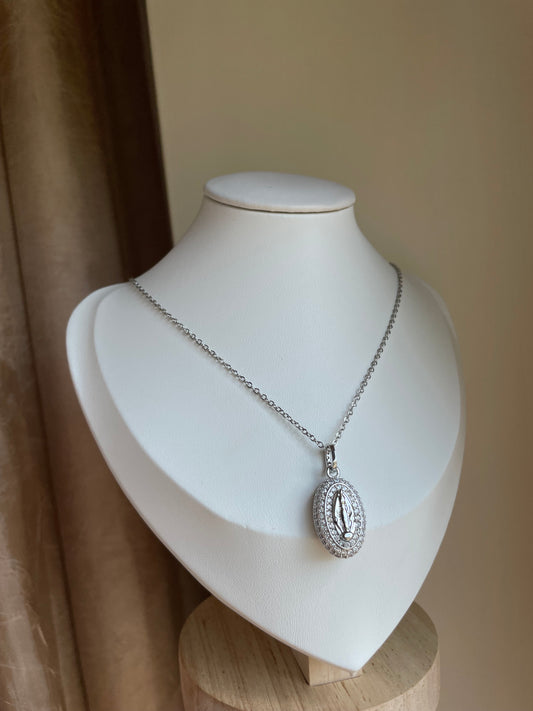 Collana madonnina zirconata