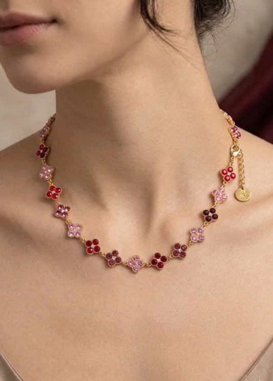 Collana flower red