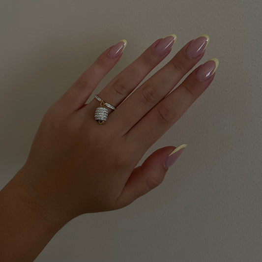 Anello campanella zirconata versione gold