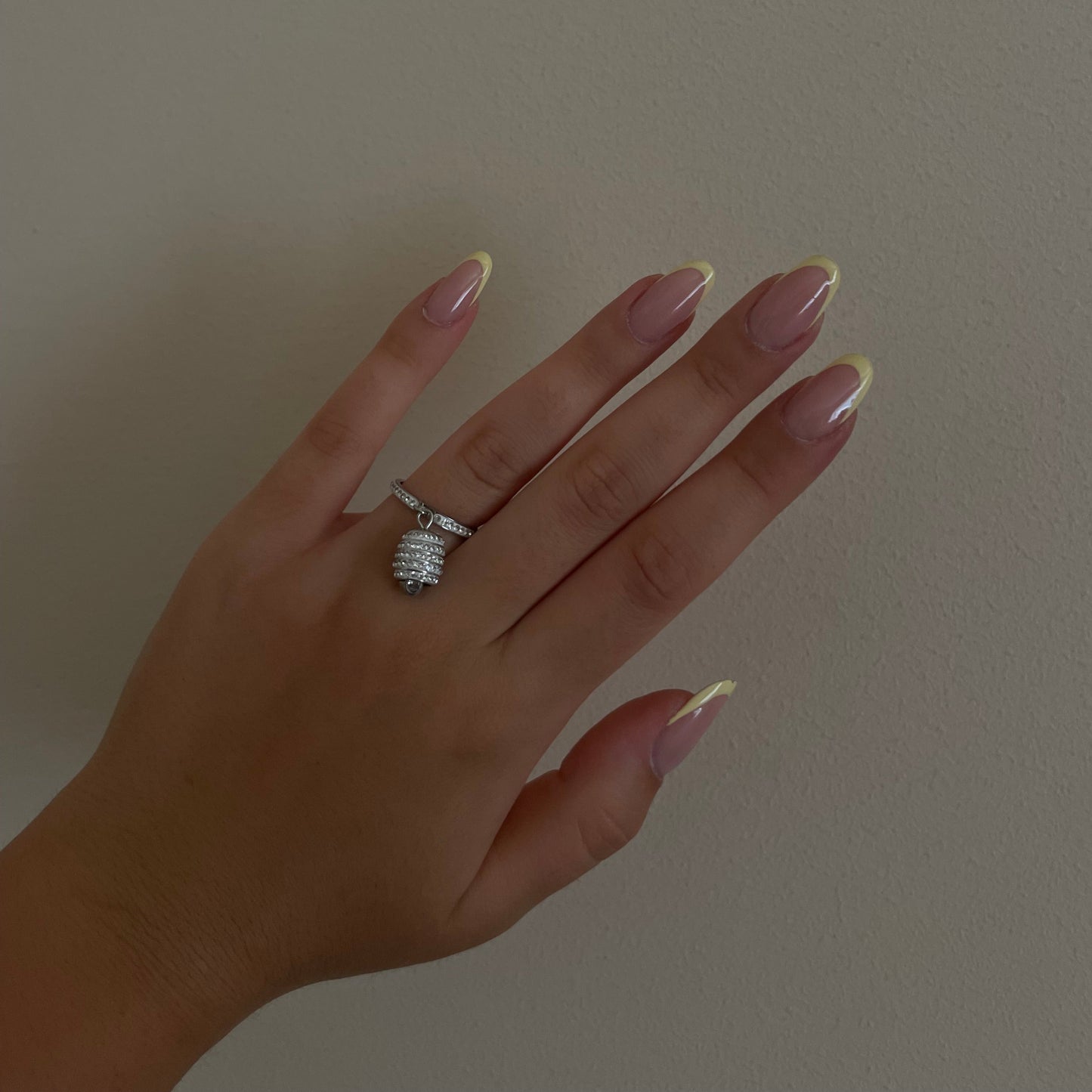 Anello campanella zirconata versione silver