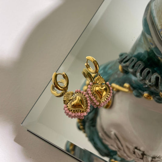 Orecchini Cuore Sacro pendenti