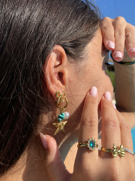 Orecchini stella marina pendenti